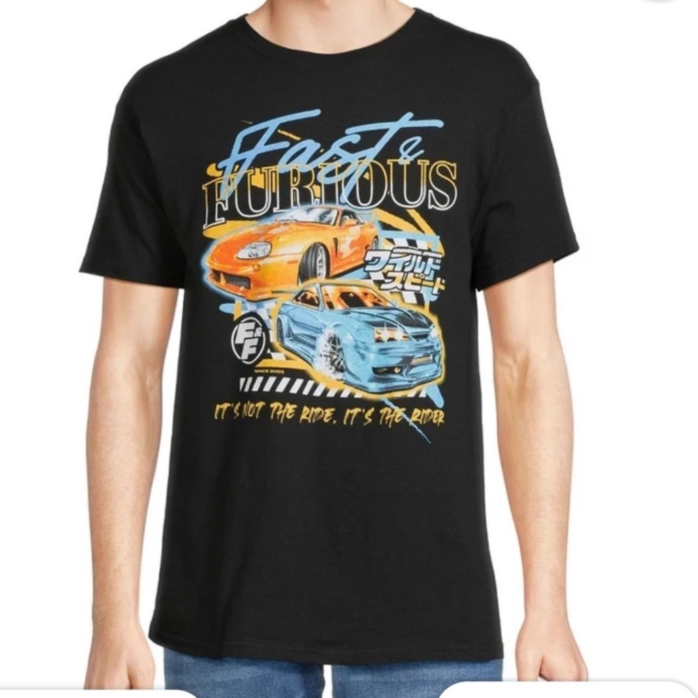Fast & Furious Graphic T Shirt Universal Studios It's The Rider Black Size Large